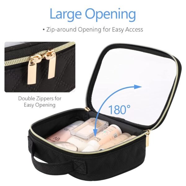 71rjWIJzlL._SL1500_.jpg PACKISM Clear Makeup Bag - TSA Approved Toiletry Bag with Handle Large Opening, Clear Toiletry Bags for Traveling Travel Essentials, Travel Bags for Toiletries, Black