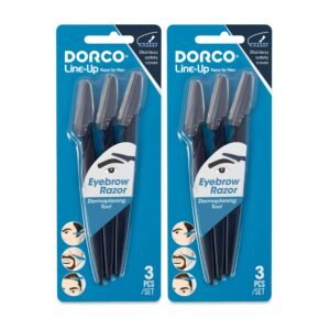 DORCO Line-Up Razor for Men - Ultimate Grooming Tool for Mustache & Beard (2 Pack)