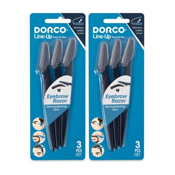 71rt-tnuqDL._SL1500_.jpg DORCO Line-Up Razor for Men - Ultimate Grooming Tool for Mustache & Beard (2 Pack)
