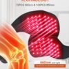 Red Light Therapy Knee Brace Wireless Rechargeable with Pulse & Heating Modes, 660nm & 850nm Near-Infrared Light for Knee, Elbows & Shoulders Ideal for Elderly & Athletes FSA HSA Eligible