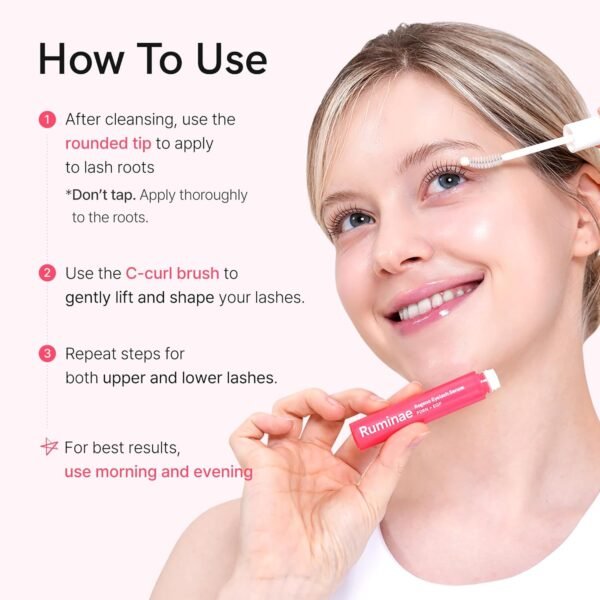 Regene Eyelash Serum | PDRN, EGF with 20 Amino Acids, 9 Peptides | Korean Eyelash & Brow Growth Serum | Gentle Formula to Boost Longer Fuller and Thicker Lashes (0.34 fl.oz.)