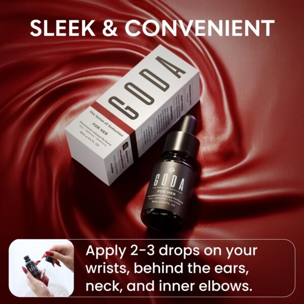 GODA Pheromones Perfume for Women – The Original – Long-Lasting Women's Fragrances with Jasmine and Rose – Sweet & Spicy Aroma – Vegan & Cruelty-Free – 15ml/0.50 fl. oz