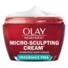 Olay Face Moisturizer, Regenerist Micro-Sculpting Cream for Women, Fragrance-Free - Hydrating, Anti-Aging, Anti-Wrinkle, Firming Skin Care - Hyaluronic Acid, Niacinamide, Amino Peptides, 1.7 Oz