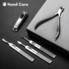 FAMILIFE Manicure Set, Professional Manicure Kit Nail Clippers Set 11 in 1 Stainless Steel Pedicure Tools Nail Kit Men Grooming Tool with Portable Brown Leather Travel Case Luxury Gifts for Him