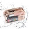 71tcCq9T18L._SL1500_.jpg OCHEAL Clear Makeup Bag, Portable Makeup Storage Organizer Cosmetic Bag, Travel Makeup Bag Cute Clear Pouch For Women and Girls Cosmetics Bags with Divider Makeup Brush Compartment-Rose Gold