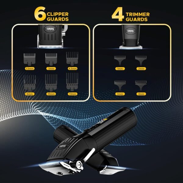 Professional Hair Clippers for Men Cordless Trimmers Kit with LED Display Beard Trimmer for Kid Cordless Beards Trimmer Haircut Grooming Kit Gift for Men Women Barber Kids (Black)