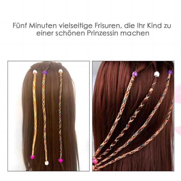 Kids Hair Styling Kit with Multicolor Beads, Hair Braiding Tool, DIY Hair Accessories Set, Ages 8+