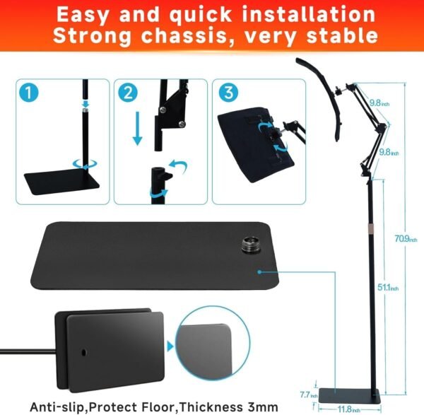 Red Light Therapy for Body, 3 in 1 Red Light Therapy with Stand, Deep 660nm and 850nm Red Light Therapy Panel for Face, Muscles Pain, Skin, Leg, Joints, Waist (Red)
