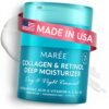 MAREE Face Moisturizer Retinol Cream for Face - Wrinkle Cream for Women - Facial Moisturizer with Collagen - Crema Hidratante Para la Cara for Skin Tightening