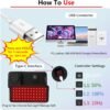 Rechargeable 60-Beads Red Light Therapy LED Pad, 5.5 X 11.8 Inch, Wearable 850nm & 660nm Infrared Belt for Neck Knee Body with Built-in 1500mAh Battery & Auto Timer