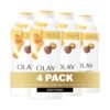 Olay Body Wash for Women, Ultra Moisture, 24hr Moisturizing, Hydrating & Refreshing, B3 Vitamin Complex, Free of Parabens & Phthalates, For All Skin Types, Shea Butter Scent, 22 fl oz (Pack of 4)