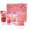 Bath and Body Care Gift Set for Women and Girls, Personal Self-Body Care Travel Set, Japanese Cherry Blossom Spa Home Set with Natural Extracts, 4 Pack - Shower Gel, Body Lotion, Body Mist, Hand Cream