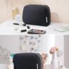 71uO4J2cRgL._AC_SL1500_.jpg BAGSMART Small Makeup Bag, Travel Cosmetic Bag Make Up Pouch Small Travel Zipper Pouch,Water-resistant Toiletry Bag,Makeup Organizer Bag for Women,Black