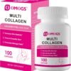 Collagen Peptides Capsule，Naturally Sourced Hydrolyzed Collagen with prebiotic & Cranberry Extract - Hair, Skin, Nail, Joint, Digestive Health & Immune Support, Non-GMO, 100 Capsule.