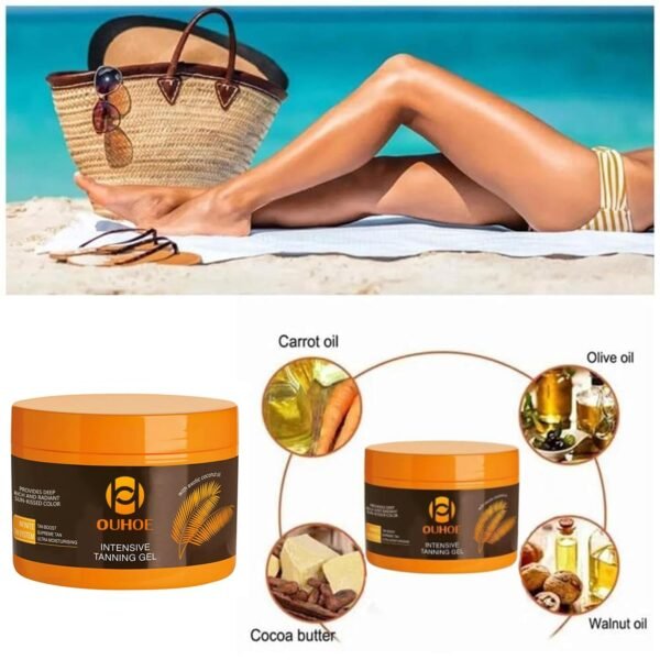 71uzpOzQtML._SL1500_.jpg Brown Tanning Gel Tanning Cream,Tanning Accelerator Cream, Soft Brown Intensive Tanning Luxe Gel,Tanning Luxe Gel, Tanning Cream for Sunbeds & Outdoor Sun 150g*2PCS