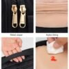 71v-oqbzGrL._SL1500_.jpg Relavel Makeup Bag, Small Makeup Bag for Women, Travel Cosmetic Bag, 2 Layers Waterproof Makeup Organizer Storage with Makeup Brush Holder, Black