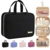 71v1Rnp-Y7L._SL1500_.jpg HOTOR Travel Toiletry Bag w/Hanging Hook - Spacious Toiletry Bag Essentials for Women & Men, Makeup Bag/Big Comparment, Waterproof for Travel Accessories, Medium, Black