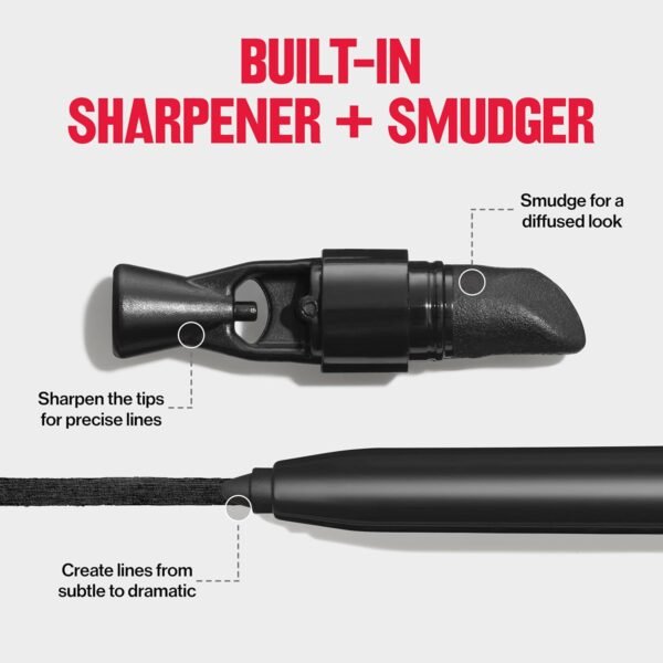 Revlon ColorStay Pencil Waterproof Eyeliner, Smudge-Proof, Eye Makeup with Built-In Sharpener, 201 Black, 2 pack