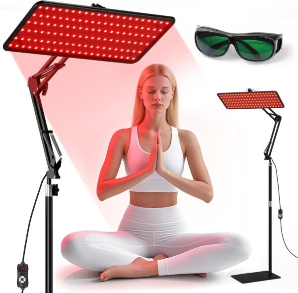 71vdArGOF8L._AC_SL1500_.jpg Morfone Red Light Therapy for Face and Body, 660nm 850nm 940nm 3 in 1 Red Infrared Light Therapy Lamp with Stand with Large Panel, Therapy Device at Home, Gifts for Women