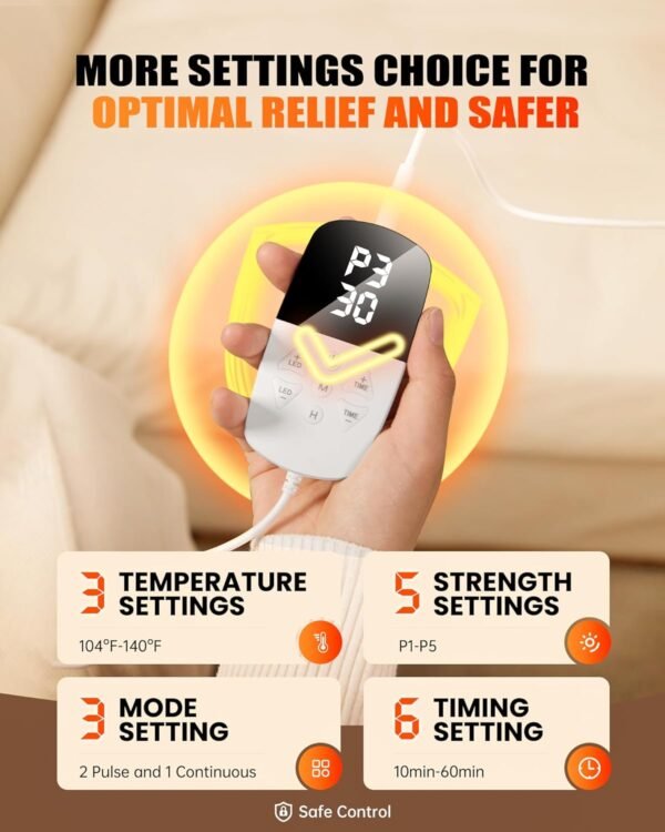 120LED Red Light Therapy for Body Heating Pad Belt, FSA/HSA Eligible 660nm & 850nm Red Light Near Infrared Heated Therapy Wrap for Lower Back Legs Arms, Mothers Day Gifts, Birthday Gifts