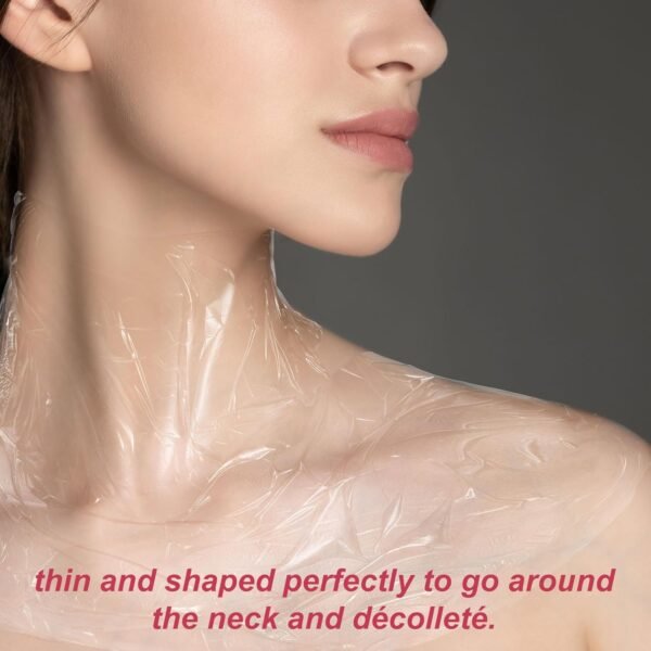 100pcs Disposable Neck Wrinkle Mask for Lock in Moisture, Wrapped Cling Mask Cover Film Patches Moisturizer for Anti Ageing Skin Care