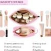 2 PCS Initial Makeup Bags for Women: Cosmetic Bag for Travel Toiletry - Birthday Gifts for 11 12 13 14 15 16 17 18 Years Old Girl Graduation Teacher Gift- Teen Girl Gifts Trendy Stuff - Pink A