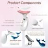 Face Messager for Face and Neck, Facial Massager for Face and Neck, 7 Color Face Neck Massager for Skin Care, at-Home Face Tool for Skin Care