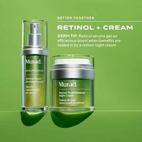 Murad Retinol Youth Renewal Night Cream - Anti-Aging Moisturizer with Retinol Tri-Active Technology and Niacinamide Gently Fights Wrinkles and Fine Lines, Boosts Radiance and Firms Skin - 1.7 Fl Oz