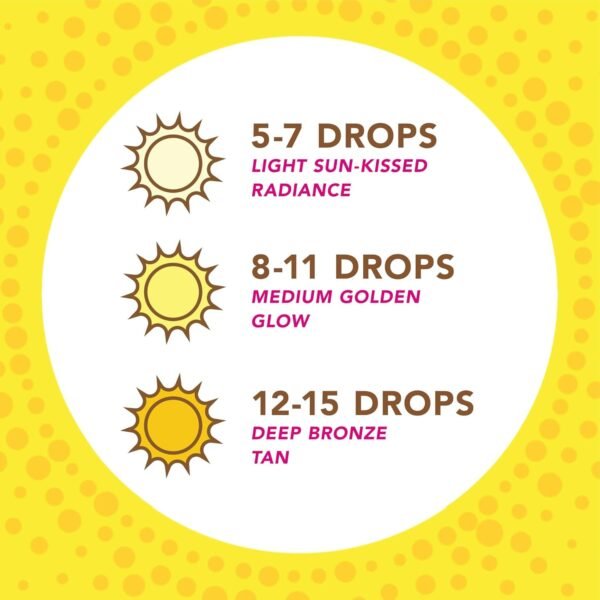 Jergens Natural Glow Instant Sun Drops, Sunless Tanning for Face and Body, Instant Sun Bronzing Drops, Oil Free, 1 Fl Oz