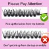 71x3mmb3NL._SL1500_.jpg Cluster Lashes 240pcs 40D DIY Eyelash Extension D Curl Long Individual Lashes Mixed Tray Faux Mink Lash Clusters Extensions 0.07 0.10 Black (40D-0.07D-9-16mm)