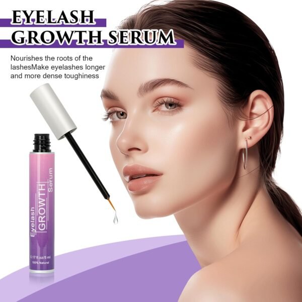 71x2Db7c8L._SL1500_.jpg Premium Eyelash Growth Serum, Eyebrow Growth Serum, 18 Plant Extracts for Advanced Lashes Enhancer Longer, Fuller and Thicker, Natural Beauty Enhancement(5ml)