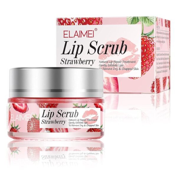 71x5vAHJFEL._SL1500_.jpg Strawberry Lip Scrub & Repair, Exfoliator & Moisturizer for Chapped, Dry and Flaky Lips