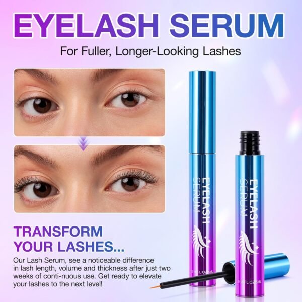 Lash Serum, 5ml Eyelash Growth Serum, Promote Eyelash Growth and Gently Nourish Eyelashes, Make Your Eyelashes Thicker and Longer in 4 Weeks