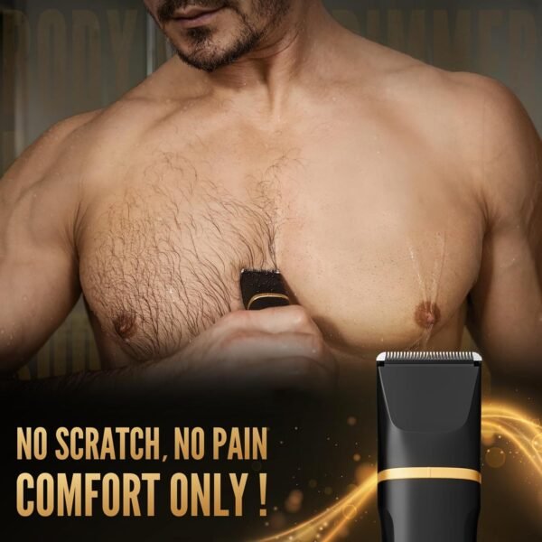 Electric Razor for Men, IPX7 Waterproof Versatile Shaver for Temple, Groin, Nose, Ear Hairs, Beard, Body Hair Trimmer for Men, Painless Grooming Kit with 2 Replaceable Ceramic Blade Heads