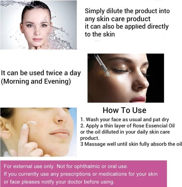 71xACcWYZkL._AC_SL1500_.jpg Rose Essential Oil, Face Rose Oil, Moisturizer Rose Oil, Anti Ageing & Anti Wrinkle Serum, Rose Oil for Face, Skin Care, 1 FL.OZ (30ml)