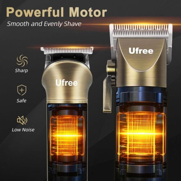 Ufree Hair Clippers for Men Professional with Beard Trimmer, Barber Clippers and Trimmers Set, Electric Razor Shavers for Men, Cordless Mens Grooming Kit for Nose, Face, Hair, Gifts