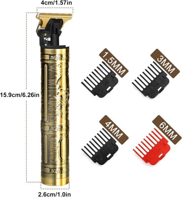 Professional Hair Trimmer for Men, Beard Trimmer Hair Clippers for Men, Cordless Rechargeable Hair Trimmer Metal Body Cutting Grooming Kit,Beard Shaver Barbershop