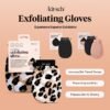 Kitsch Exfoliating Glove – Korean Exfoliating Mitt & Deep Exfoliating Body Scrubber for Shower, Bath | Body Exfoliator, Dead Skin Remover | Skin Care for Smooth, Renewed Skin - 1pc, Leopard