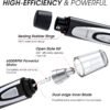 Ear and Nose Hair Trimmer Clipper - 2025 Professional Painless Eyebrow & Facial Hair Trimmer for Men Women, Battery-Operated Trimmer with IPX7 Waterproof, Dual Edge Blades for Easy Cleansing Black