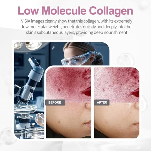 Humanized Collagen Real Deep Overnight Mask,Hydrating Firming,Anti-ageing Hydrogel Mask,for All Skin Types,Elasticity Improvement,Pore Minimizing,Minimize Wrinkles,8Pcs,Pink