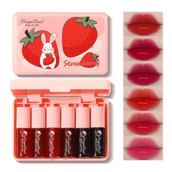 71xiZzDFVnL._SL1500_.jpg Eakroo 6 Colors Lip Tint Stain Mini Liquid Lipstick, Korean Lip Gloss Moisturizing Natural, Multi-Use Lip and Cheek Tint, Non-Stick Cup, Lightweight, High Pigment, Long-Lasting, Vivid Color