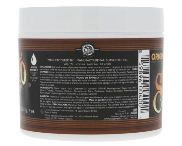 Suavecito Pomade For Men - Medium Hold Shine Water Based oz Pack Wax Like Flake All Day Hair Free Gel Hairstyles Easy To Wash Out