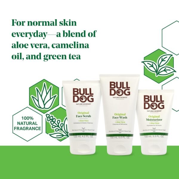 71xsoBhX6L._SL1500_.jpg Bulldog Mens Skincare and Grooming Original Full Face Kit with Moisturizer, Face Wash & Face Scrub