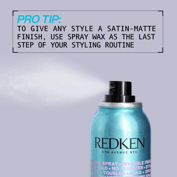 Redken Spray Wax Invisible Texture Mist For All Hair Types - High Impact Finishing Spray Wax, Adds Volumizing Body & Dimension With A Satin-Matte Finish
