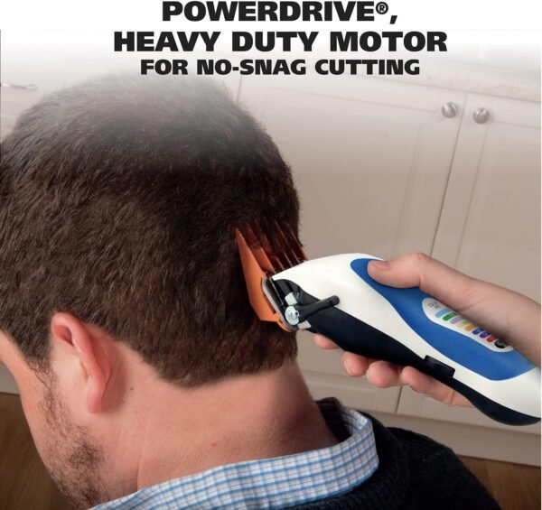 Wahl Clipper USA Color Pro Complete Haircutting Kit with Easy Color Coded Guide Combs - Corded Clipper for Hair Clipping & Grooming Men, Women, & Children - Model 79300-1001M
