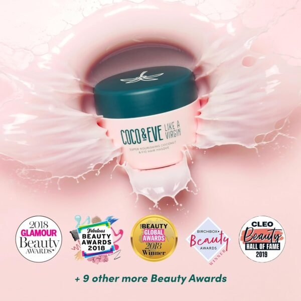 Coco & Eve Like a Virgin Hair Masque - Coconut & Fig Hair Mask for Dry Damaged hair with Shea Butter & Argan Oil for Hair Repair & Hydration | Deep Conditioning Mask Hair Treatment (212 ml)