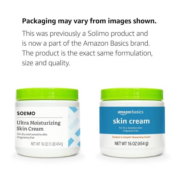 71yCw4uRL._SL1500_.jpg Amazon Basics Ultra Moisturizing Skin Cream for Dry & Sensitive Skin, Dermatologist Tested, Fragrance Free, 16 Ounce, 1 Pound (Pack of 1) (Previously Solimo)