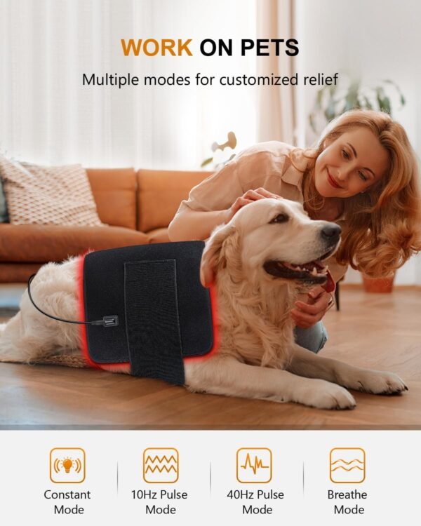 Red Light Therapy for Body, 31.5" x 11.8" Large Red Light Therapy Pad, 360 LEDs with 660nm Redlight & 850nm Infrared Light Therapy for Waist Back Shoulder Neck Pain Relief