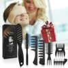 71yNupdBedL._SL1500_.jpg Hair Brush for Men, DUAIU 7Pcs Combs for Men, Hair Styling Comb Set with Vent Hair Brush, Quiff Round Hair Brush, Wide Tooth Comb, Texture Comb for Blow Drying, Detangling, Grooming, Hairdressing
