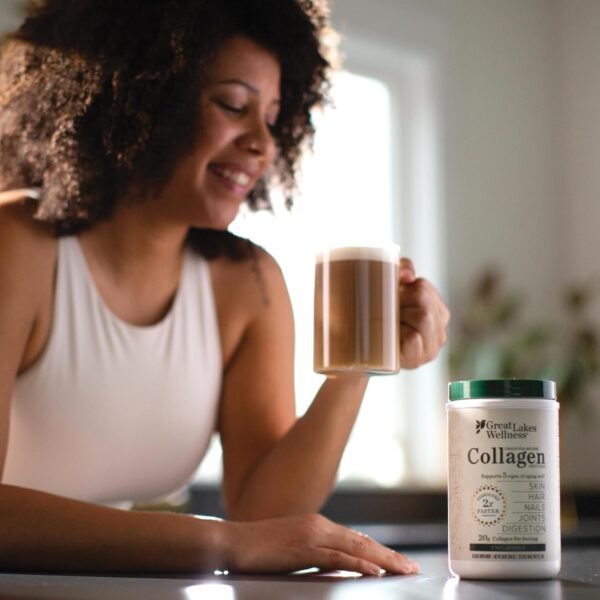 71yYzLCB-5L._SL1500_.jpg Great Lakes Wellness Collagen Peptides Powder for Skin, Hair, Nails, Joints & Digestion - Unflavored - Quick Dissolve Hydrolyzed, Non-GMO, Keto, Kosher - 16oz